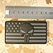 LEGEEON All Black DEVGRU Skull American Flag Morale Tactical PVC Rubber Hook-and-Loop Patch