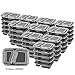 50 SZUAH Meal Prep Containers - Bento Lunch Boxes with Lids - 2 Compartment Food Containers, Stackable & Reusable, Dishwasher/Microwave/Freezer OK - 34 oz … …