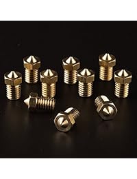 eaone 10pcs M6 cabezal de impresora 3d Boquilla Boquilla Extrusora de Impresión (0.4 mm latón para E3D Makerbot