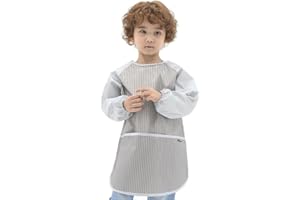 Waterproof Kids Art Smock with Long Sleeves – Toddler Painting Apron for Boys & Girls Ages 1–10 – Daycare & Crafts