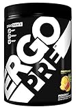 ErgoPre Pre Workout with Carnosyn.  Sugar-free preworkout for pump, muscle stimulation, energy, focus - Pineapple Mango Flavor, 30 servings