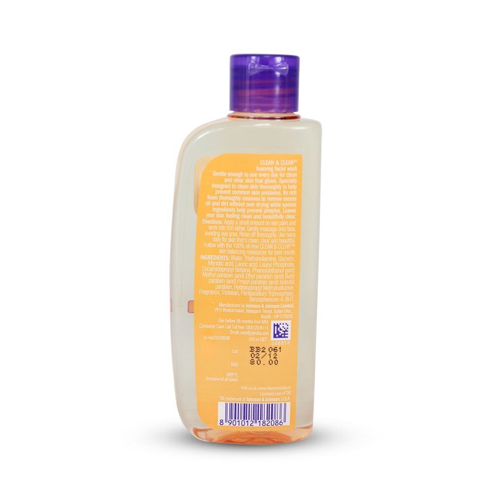 clean and clear face wash 100ml