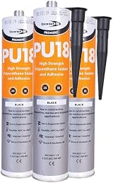 Bond It PU18 Black Polyurethane Sealant Adhesive 3 Tubes High Grab Paintable view 1