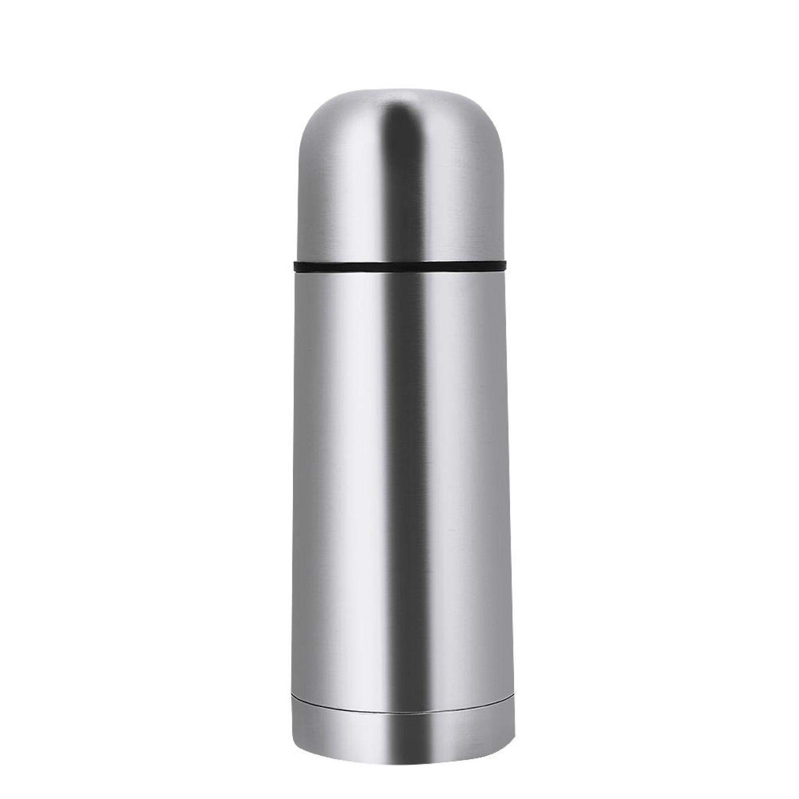 Indestructible Stainless Steel Vacuum Bottle Flask Push Button Lid Removable Inner Cover Insulated Cup for Picnic, Office(500ML)