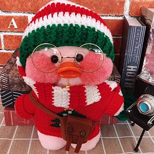 PAPRING Lalafanfan Plush Toy 12 inch Hot Toys Soft Stuffed Stuff Duck Christmas Halloween Birthday Cotton Collectable Gift Movie Cartoon Big Collectible Cute Large Collectibles Gifts for Kids Baby (C)