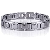 Urban Jewelry Men’s Pyramid & Puzzle Bracelet Collection – Stainless Steel, 8.3" Length, 10–11 mm Wide, Silver Finish, Gift Ready