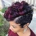BeiSD Short Ombre Brown Black Curly Hair Wigs For Black Women Synthetic Short Wigs For Black Women African American Women Hairstyles (BeiSDWig-8967)