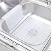 iDesign Lineo Silicone Sink Saddle, Glassware Protector for Kitchen, Bathroom Pots, Pans, Dishes, 8.25