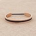 Zuo Bao Stainless Steel Elastic Hair tie Bracelet Brushed Edges for Women (Rose Gold)