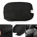 Astra Depot Black Real Leather Suture Console Lid Armrest Cover for 2008 2009 2010 2011 2012 Honda Accord Armrest Cover