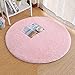 Enerhu Qianle Round Area Rugs Super Soft Livingroom Bedroom Home Shag Carpet Pink