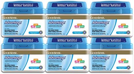 GoodSense Advantage Milk-Based Powder Infant Formula with Iron, 6 Count