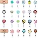 KTTGYRE 28 inches Mixed Random Retractable Badge Reels Reel Clip Office Nurse Teacher ID Name Identification Badge Holder with Belt Clip (Pack of 12)