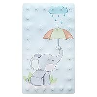 Creative ingenuity Bath Mat Cartoon Bath Tub Shower Floor Mat(28x16) for Kids, Safe, Clean, Non-Slip, Superior Grip, Comfortable, PU (Elephant)