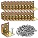 20PCS Heavy Duty Corner Braces L Shape Brackets 30x30x30mm, 90 Degree Joint Right Angle L Bracket for Furniture Wood Cabinets,Package Include Screws