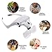 LED Illuminated Headband Magnifier, Nydotd Upgraded Eyeglasses Bracket/Headband Interchangeable Head Mount Magnifying Glasses for Reading, Jewelry, Electronic Repair 5 Replaceable Lenses