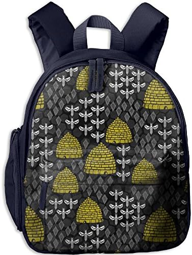 Hive Bee Casual Spacious 12.5"x10.5"x4" Adjustable Hardly Deformed Oxford Cloth Material Any Occasions Girls Boys Kids School Backpack Shoulders Backpack