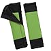OxGord 3pc Set Flat Cloth Mesh Steering Wheel Cover Seat Belt Pads, Universal 15 Fits Most Car, SUV, Van Trucks - Green Black