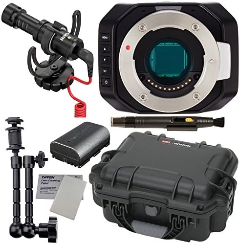 Blackmagic Design Micro Studio Camera 4K, Nanuk 905 Hard Case with Cubed Foam Black, Rode VideoMicro Compact On-Camera Microphone, Polaroid Battery, Caltar Articulating Magic Arm and Accessory Bundle