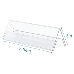 Acrylic 12 Pack Name Plates for Desks, AITEE 3x8.5