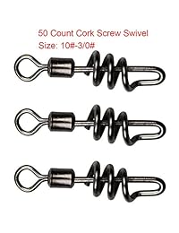 Paquete de 50 pesca de acero inoxidable sacacorchos giratoria Snap barril giratorio de pesca Rolling Snap Swirl conector señuelos de pesca líderes accesorios tamaño: 3 0 #  10 # y prueba: 28lb 209lb