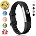 Fitbit Alta Bands and Fitbit Alta HR Bands,Replacement Adjustable Fitness Alta Fit Bit Bands with Secure Buckle Alta Wristbands Silicone Sport Alta straps Band for Fitbit Alta/Alta HR,Black Large
