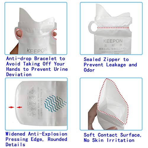 KEEPON Disposable Urine Bags Urination Device Emergency Pee Bags for