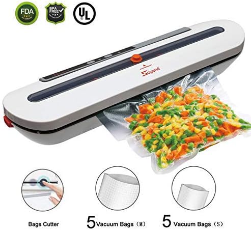 Vacuum Sealer Machine - Automatic Vacuum Air Sealing System For Food Preservation with Foodsaver Vacuum Sealer Bags(Silver)