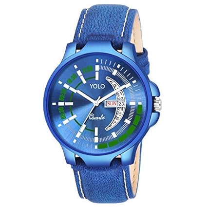 Day & Date Functioning Blue Dial Watch for Boys & Men