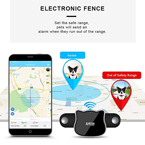 BARTUN GPS Dog Cat Tracker Locator Real Time Activity Monitor for Pet WiFi GPS LBS Positioning Tracking Device with Collar Included SIM Card
