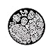 NICOLE DIARY 1Pc Stamping Plate Skull Rose Pattern 2.2inch Round Nail Art Image Plate
