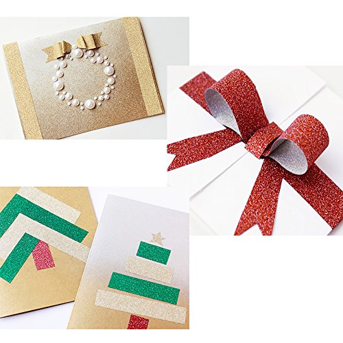 image for ONEONEY 50 Rolls Glitter Washi Masking Tape Set,Great for DIY Decor Sc