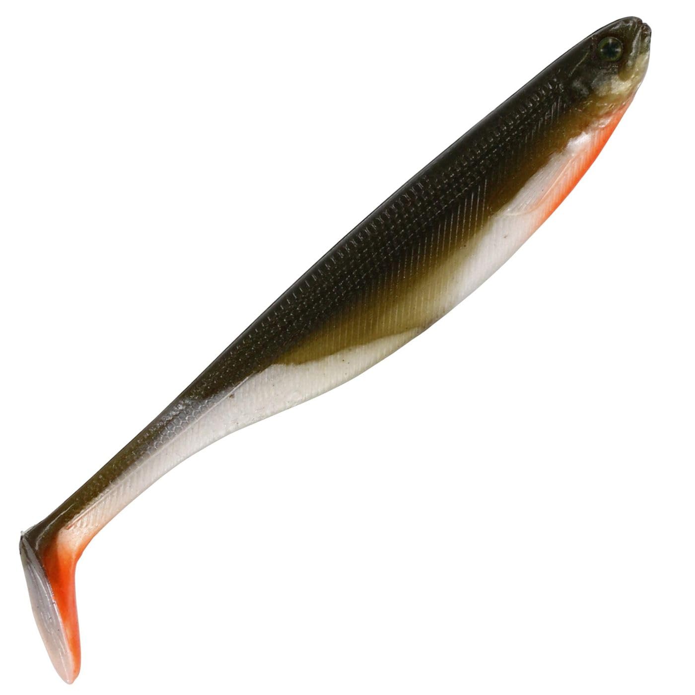 Westin Shad Teez 10 cm, 6 g - 3 rubber fish for spin fishing, perch bait, zander bait, rubber bait, shads, Bass Orange
