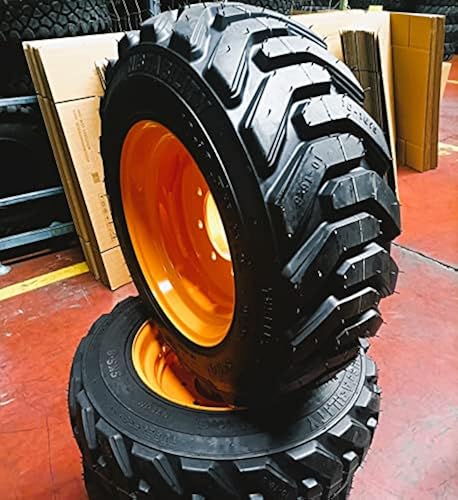 HORSESHOE 10-16.5 16PLY R-4 Extra Thick Rim-Guard Wall Super Heavy Duty LRH Tires mounted on 16.5x8.25 Lug 8X8