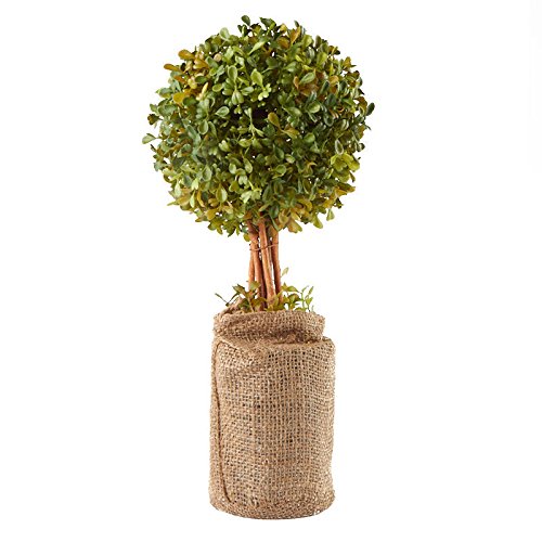 Factory Direct Craft Artificial Boxwood Topiary in Burlap Base for Indoor Home Decor