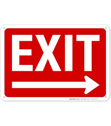 EXITサイン Exit Arrow Sign
