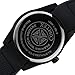 Comtex Mens Black-Tone Fashion Simple Water Resister Quartz Watches