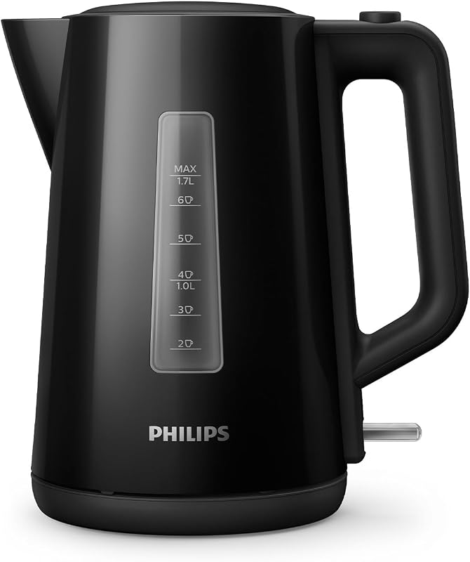 Bouilloire Électrique 3000, 1,7L, Ébullition rapide, Noir