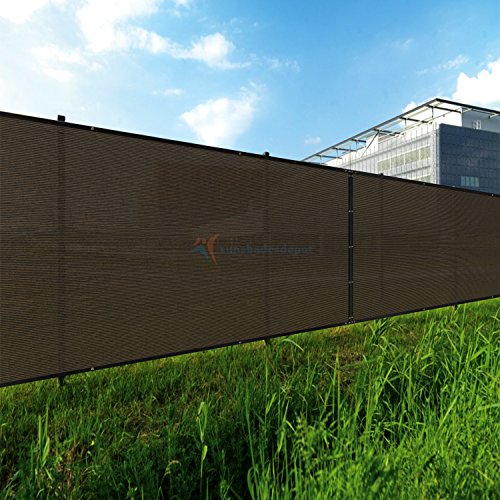 TANG Sunshades Depot 6'FTx50'FT Brown Privacy Fence Screen Temporary Windscreen Park Tennis