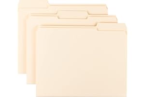 Smead File Folder, Reinforced 1/3-Cut Tab, Letter Size, Manila, 45 Per Box (10438)