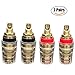 Facmogu 4PCS Black & Red Heavy Duty 5-Way Binding Post Banana Jacks 4mm, 24K Gold Plated Sold Brass Insulated Binding Post Banana Plugs, Speaker Amplifier Bindling Post Terminal Connectors - Short