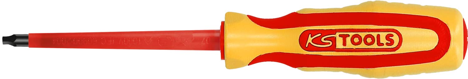 KS Tools 117.0591 ERGOTORQUE VDE Inner Square Drive Screwdriver #1, 160mm