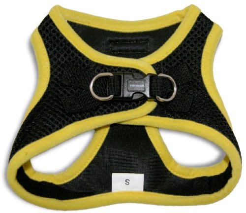 Voyager Step-In Air Dog Harness - All Weather Mesh, Step In Vest Harness for Small and Medium Dogs by Best Pet Supplies - Yellow, Medium (Chest: 16" - 18")