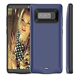 Galaxy Note 8 Battery Case,MQOUNY Magnetic Power 5500mAH Rechargeable Battery Portable Charger Protective Charging Case Power Bank Cover for Samsung Galaxy Note 8. (Blue)