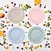 HM-tech 6pcs Bamboo Toddler Plates (8