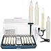 【Timer 10 Pcs】Indoor and Outdoor LED Window Flameless Taper Candles Flickering Votive Unscented Battery Operated Electric TeaLights with Remote for Gift Party Wedding Holiday Tree Garden
