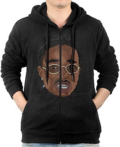 Mens QUAVO Sticker Casual Fashion Active Hoodie Zip-Up Large