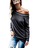 Ivrose Women's Casual Off Shoulder Tops Long Sleeve T Shirt
