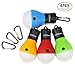 HZDone LED Camping Lantern [4 Pack] Portable Outdoor Tent Light Bulb for Camping Hiking Fishing Hurricane Storm Outage-Battery Powered Emergency Light [Red Blue Yellow Green Color Options]