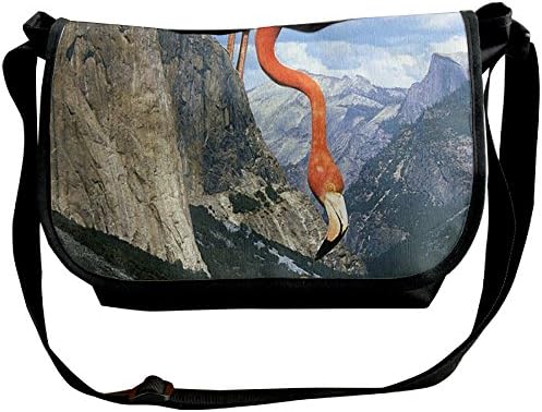Classic Laptop Shoulder Crossbody Sling Giant Flamingos Messenger Bags For Men Women